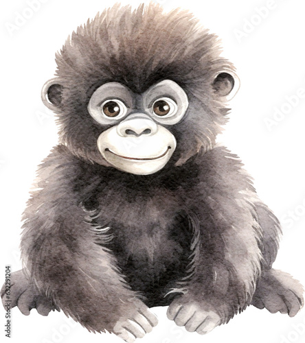 Fotografija Gorilla character cartoon illustration created with Generative AI technology