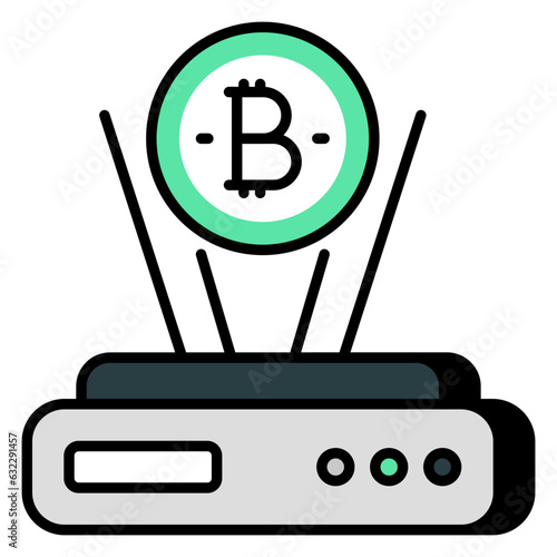 Premium download icon of btc projector 