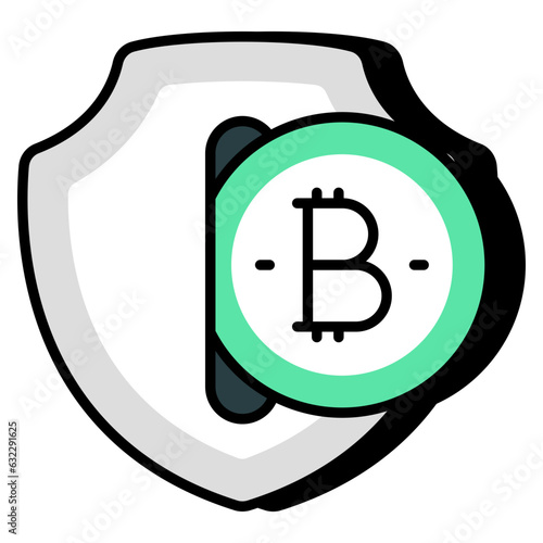 Perfect design icon of bitcoin security