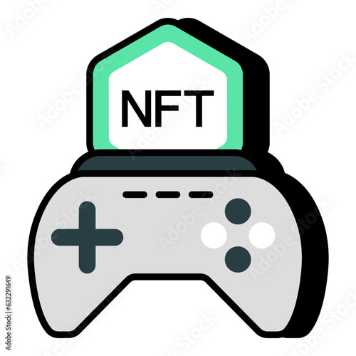 Trendy vector design of nft gaming  