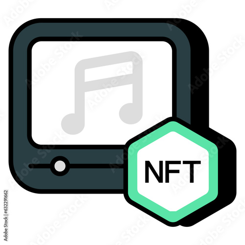 Perfect design icon of nft music  