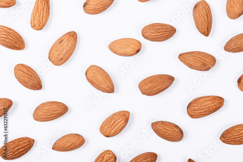 Wallpaper Mural Almonds on a white background. Food pattern. Torontodigital.ca