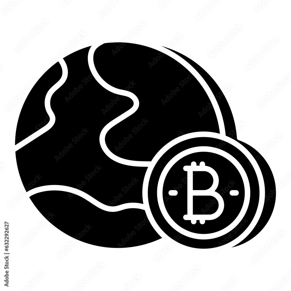 Premium download icon of global bitcoin Premium download icon of global bitcoin