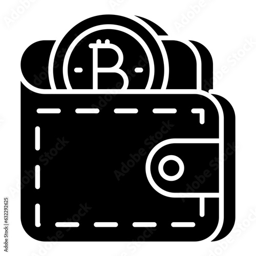 A unique design icon of bitcoin wallet 