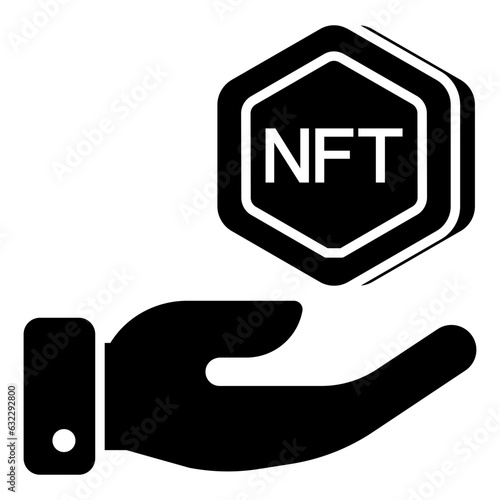 Editable design icon of nft care  