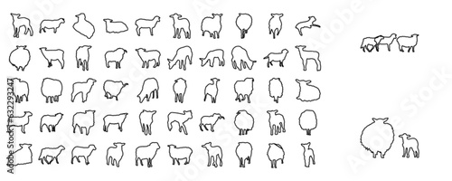 Sheep silhouettes