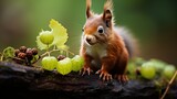 National geographic photography, side profile of a red squirrel eats a nut, national geographic photography