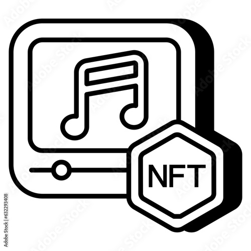 Perfect design icon of nft music  