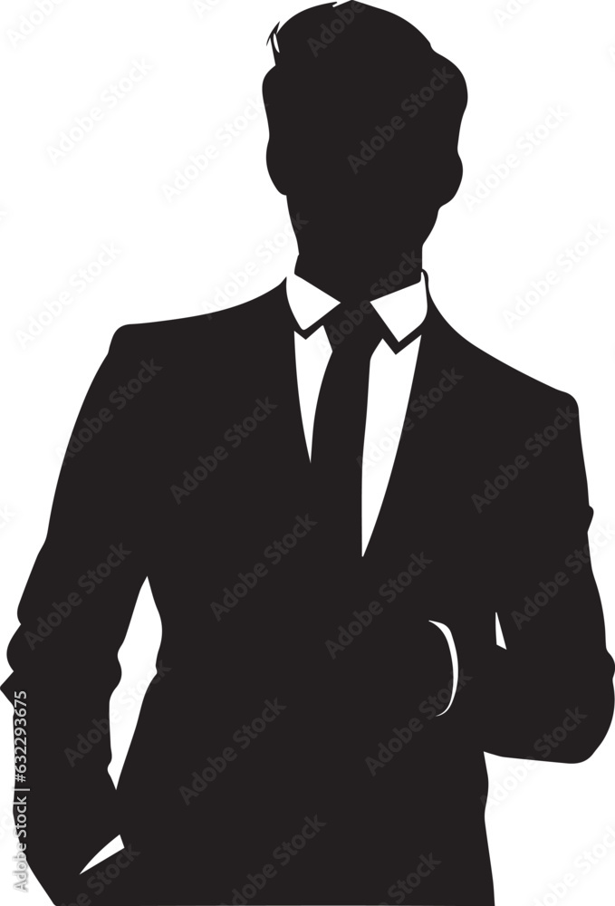 Business man vector silhouette, Stylish man vector silhouette black color Business man vector silhouette, Stylish man vector silhouette black color
