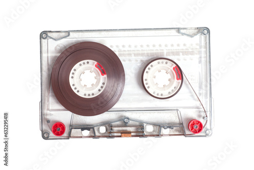 Canvas-taulu retro audio cassette tape isolated on white background