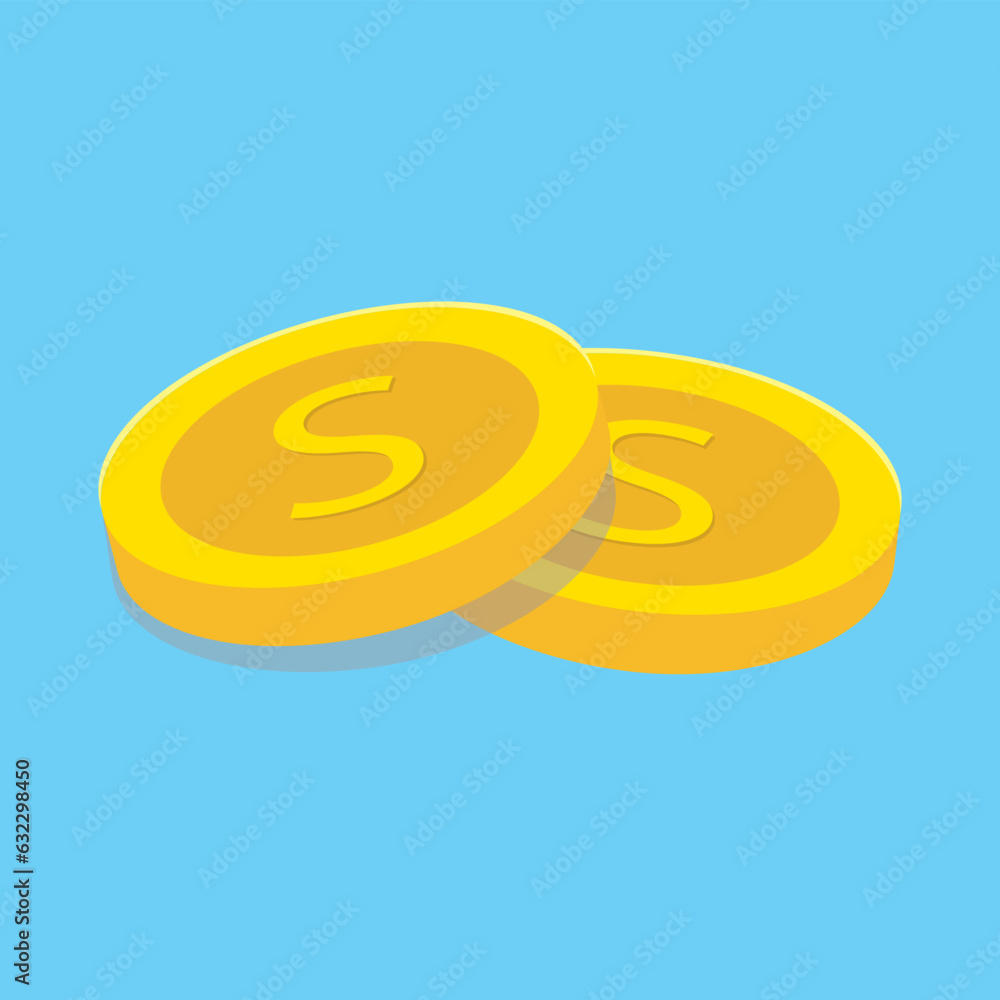 gold coins on a plain background gold coins on a plain background