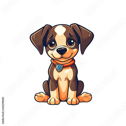 Cute Puppy Dog No Background Image Applicable to any Context Perfect for Print on Demand Merchandise