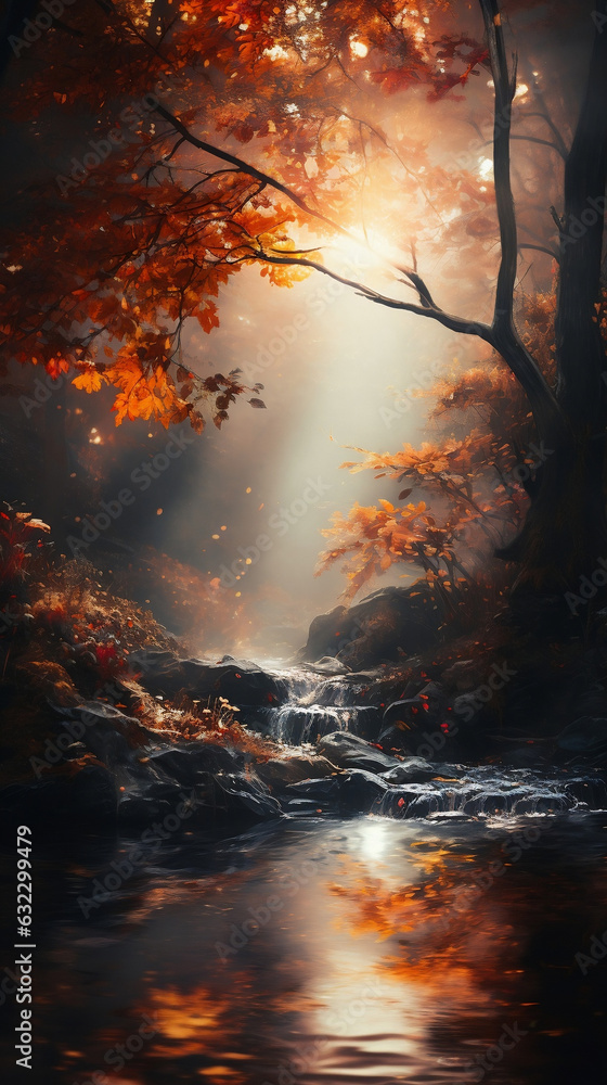 autumn trees and leaves autumn landscape on blurry background with space for copy for Instagram story and vertical banner wallpaper autumn trees and leaves autumn landscape on blurry background with space for copy for Instagram story and vertical banner wallpaper