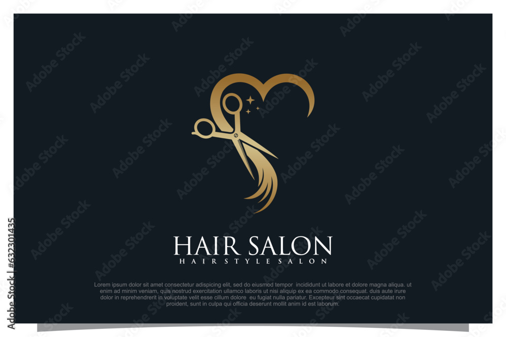 Haircut logo design element vector for your business