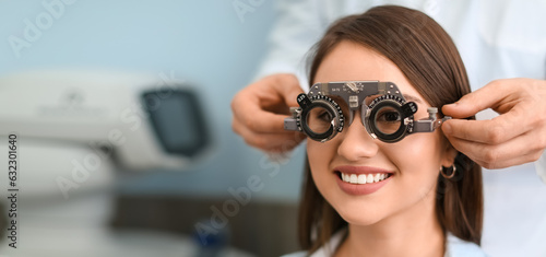 Young woman undergoing eye ...
