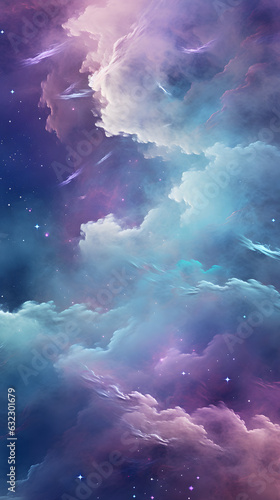 Deep indigo violet lunar moonlight sky cloudscape phone hd wallpaper ai generated