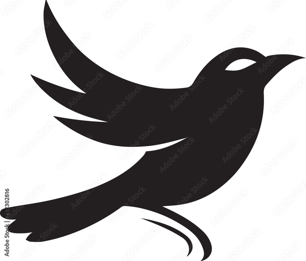 Obraz premium Bird Logo Vector silhouette, Bird icon vector illustration