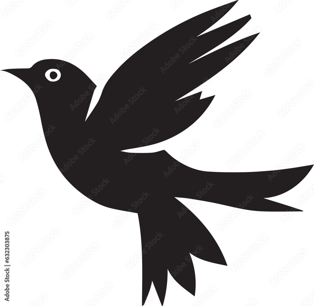 Obraz premium Bird Logo Vector silhouette, Bird icon vector illustration