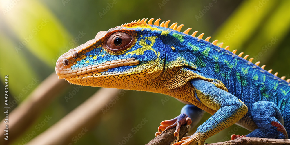 Lizard in wild jungle Lizard in wild jungle