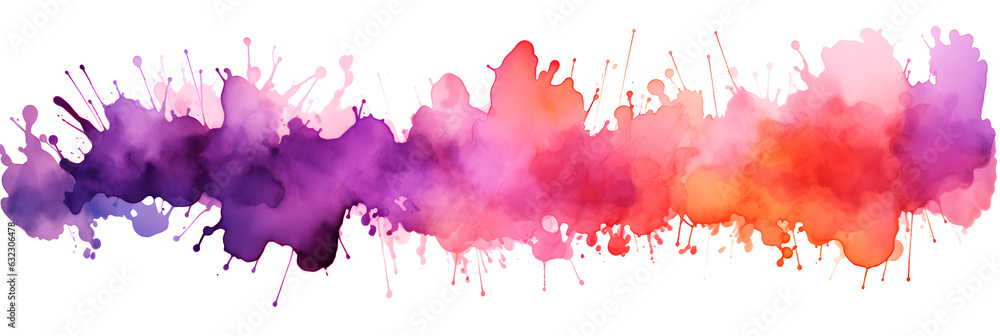 Colorful watercolor ink paint splash background