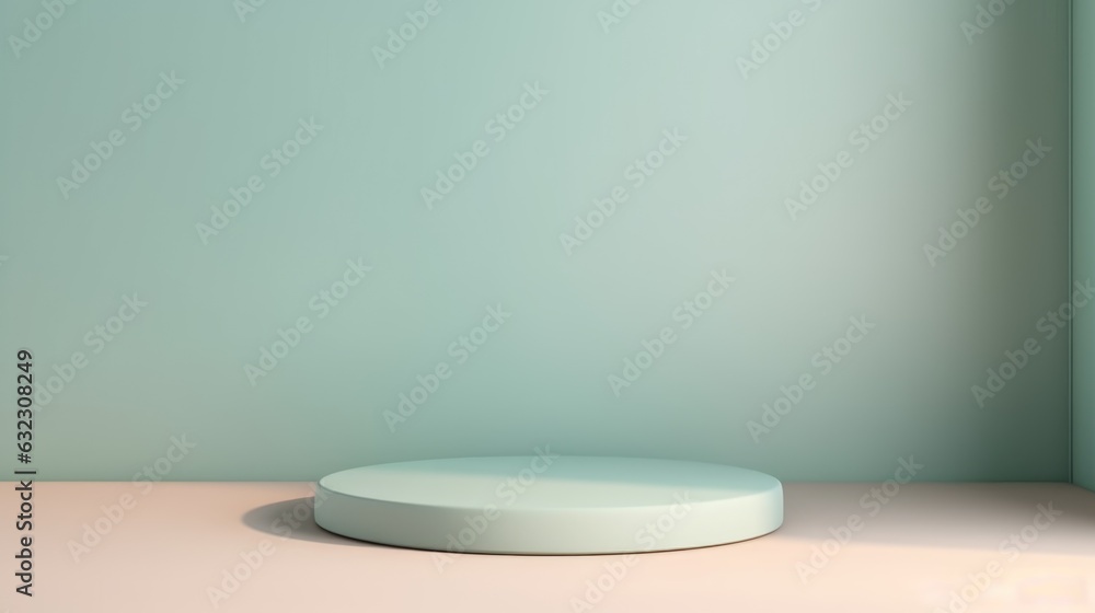 Mock up with blurred shadow and palm leaves on the light pastel color wall. Minimal abstract background for product presentation, showcase Mock up with blurred shadow and palm leaves on the light pastel color wall. Minimal abstract background for product presentation, showcase