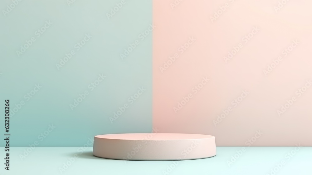 Mock up with blurred shadow and palm leaves on the light pastel color wall. Minimal abstract background for product presentation, showcase Mock up with blurred shadow and palm leaves on the light pastel color wall. Minimal abstract background for product presentation, showcase
