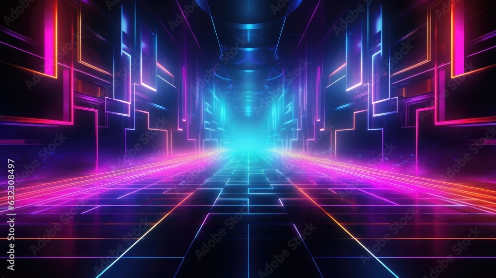 Neon futuristic background