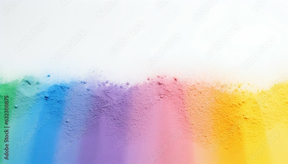 Stripes of Rainbow Coloured Sand Isolated on White Background. Generative ai Stripes of Rainbow Coloured Sand Isolated on White Background. Generative ai