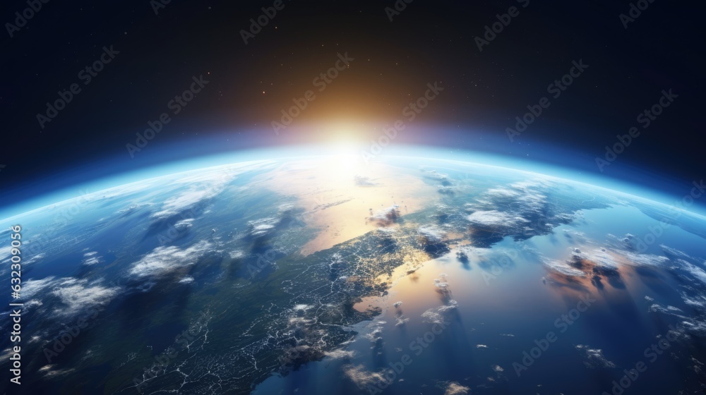 Planet Earth, view from space isolated on dark background
