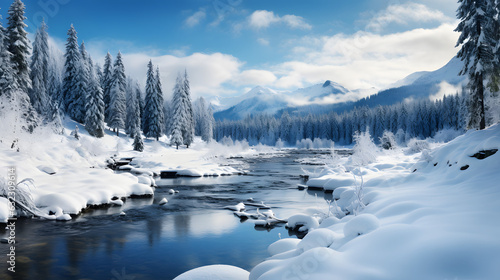 Winter Landscape Wallpaper Snow Landscape © Martin