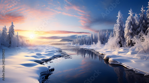Winter Landscape Wallpaper Snow Landscape © Martin