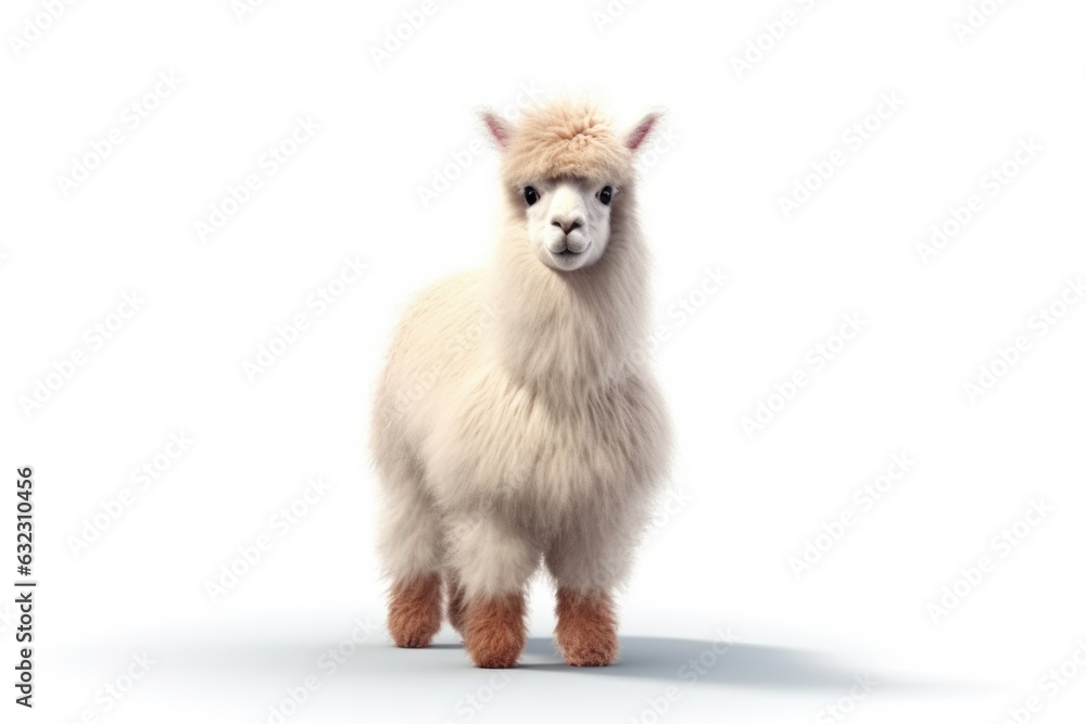 funny alpaca on white background, AI Generated funny alpaca on white background, AI Generated