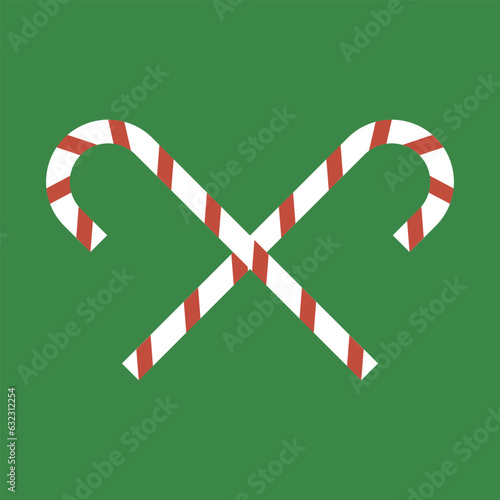 Vector illustration of Christmas candy in flat style.