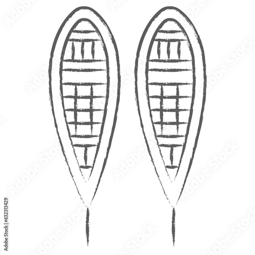 Vector hand drawn Snowshoes illustration