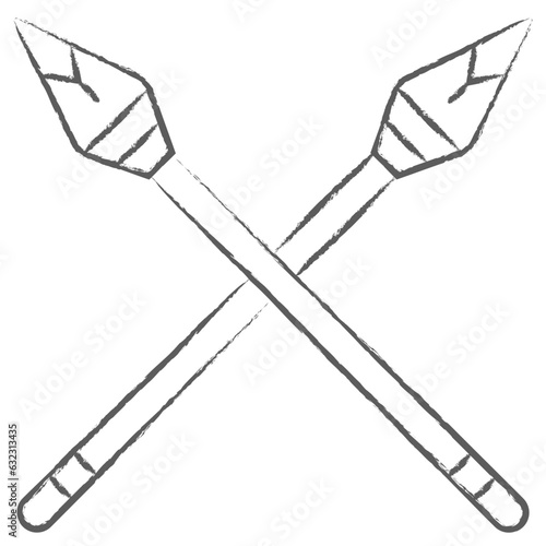 Vector hand drawn Spear illustration