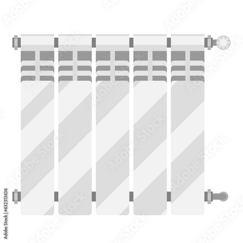Illustration of heating radiator. Industrial image of plumbing object.