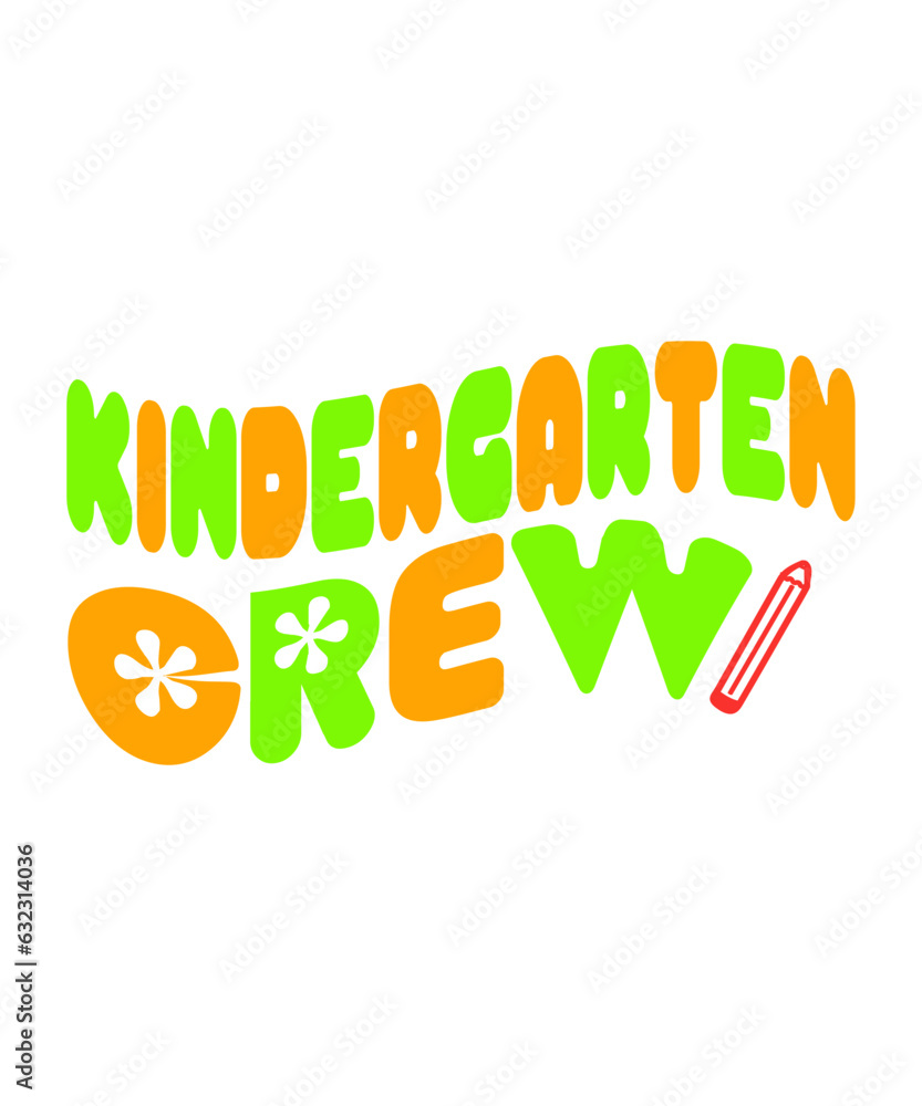 Kindergarten Crew Retro SVG Kindergarten Crew Retro SVG