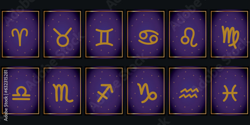 Zodiac signs black icons set vector. Isolated horoscope zodiac symbols : Capricorn, Aquarius, Pisces, Aries, Taurus, Gemini, Cancer, Leo, Virgo, Libra, Scorpio. Zodiac astrology vector illustration.