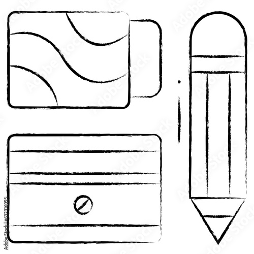 Vector hand drawn Craft tool illustration