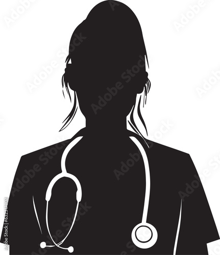 Female doctor silhouette illustration photo