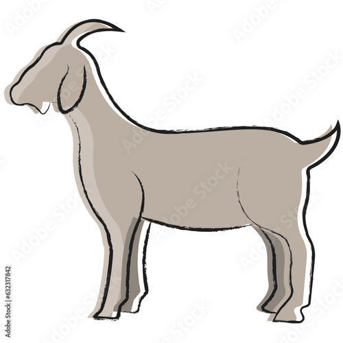 Vector hand drawn Goat illustration