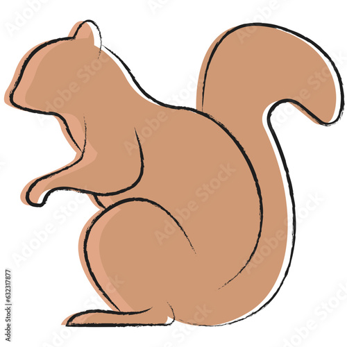 Vector hand drawn Squirrel illustration