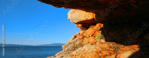 Croatia, Europe, Rijeka resort, Kostrena beach, Istria, Europe,  spectacular croatian sunset view...exclusive - this image is sold only on Adobe stock