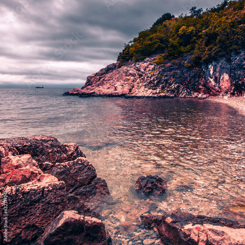 Croatia, Europe, Rijeka resort, Kosterena beach, Istria, Europe,  spectacular croatian sunset view...exclusive - this image is sold only on Adobe stock photo