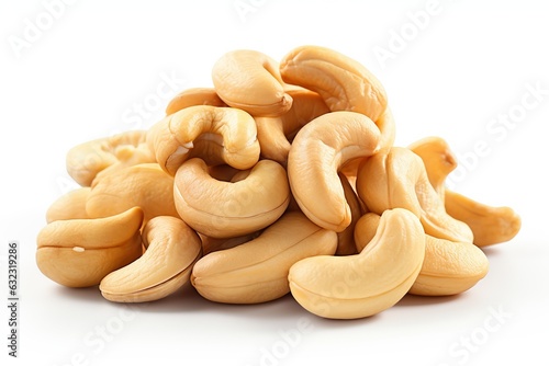 Cashew nuts isolated on transparent or white background | Generative AI