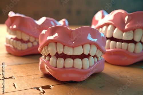 Playful collection of 3D dentures with a touch of humor