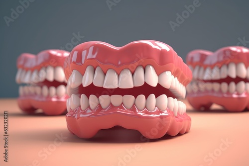 Playful collection of 3D dentures with a touch of humor