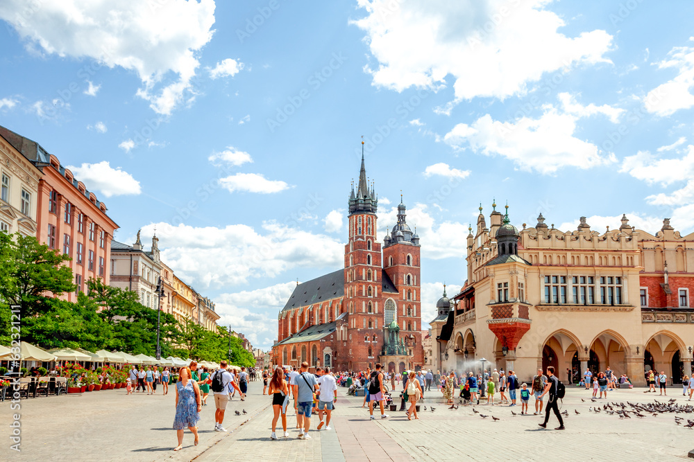 Naklejka premium Marienkirche, Krakau, Polen 