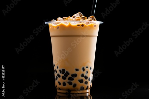 oolong boba tea whit ice, Oolong Milk Tea with Tapioca Pearls, Oolong milk tea Oolong boba