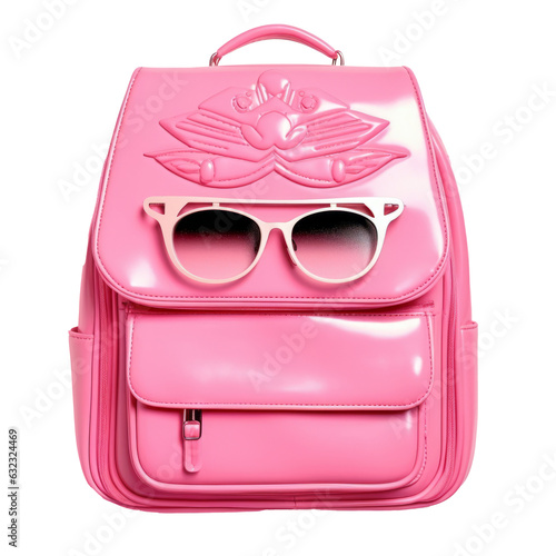 Pink School Backpack Isolated